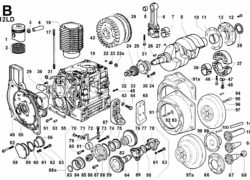 Ricambi Lombardini 12ld biella/ pistone/ cilindro/ albero gom./ volano/ basamento/ flangiatura/ piedi