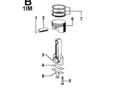 1IMB Ricambi Lombardini 1im biella e pistone