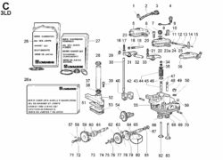 3LDC Ricambi Lombardini 3ld testa/ cappello bil./ valvole/ distribuzione/ regolatore giri