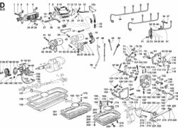 Ricambi Lombardini 5ld comandi/ circuito lubrificazione/ aste livello/ portine di fondo