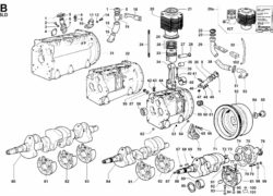 Ricambi Lombardini 5ld biella/pistone/cilindro/albero gom./volano/basam./flangiatura/piedi/sfiato