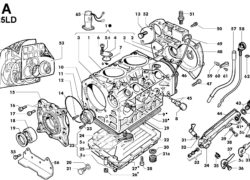 Ricambi Lombardini 25ld basamento/portina di fondo/asta livello/coperchio comando/serie guarnizioni