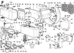 Ricambi Lombardini 25ld raffreddamento/ convogliatore/ serbatoio/ pompa alimentazione