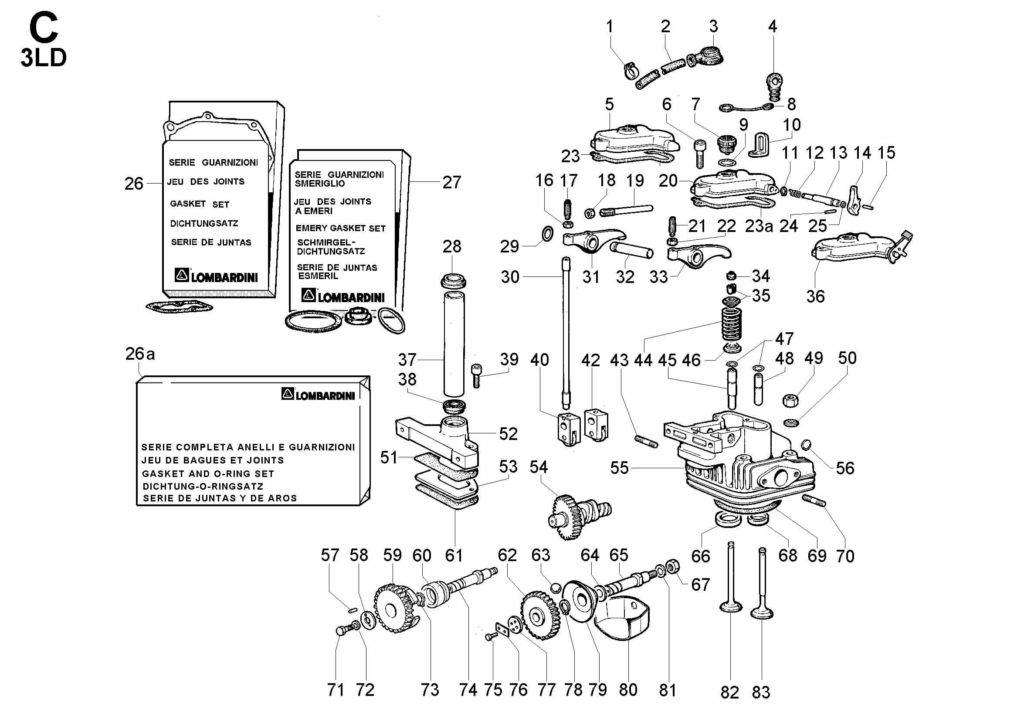 Zylinder, Kolben und Kolbenringsatz für Lombardini LDA510 Motor D:8