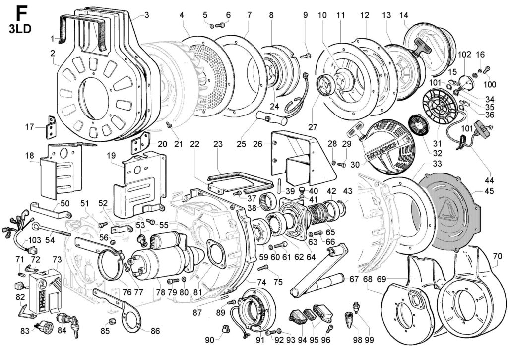 FILTRO GASOLIO KOHLER PER MOTORI LOMBARDINI 3LD 450 codici Rif. Orig.:  2175288, 2175256, 2175045, 2175138, 2175-288, 2175-256, 2