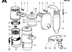 4LDA Ricambi Lombardini 4ld aspirazione e scarico