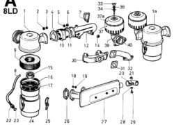 Ricambi Lombardini 8ld aspirazione e scarico