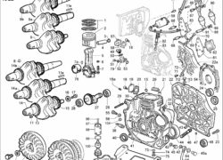 Ricambi Lombardini 15ld biella/ pistone/ albero gom./ volano/ basamento/ flangiatura