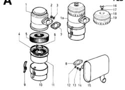 Ricambi Lombardini 7ld aspirazione e scarico
