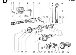 Ricambi Lombardini 7ld distribuzione/ regolatore di giri/ albero controrotante