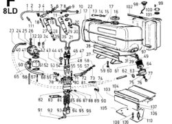 Ricambi Lombardini 8ld circuito combustibile
