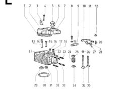 Ricambi Lombardini 10ld testa/ cappelli bilancieri/ bilanceri/ valvole