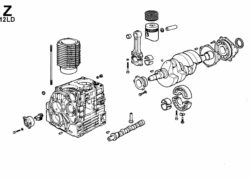 Ricambi Lombardini 12ld blocco motore