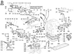 Ricambi Lombardini 3ld comandi/ circuito lubrificazione