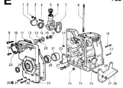 Ricambi Lombardini 7ld basamento/ portina distribuzione/ piedi/ sfiato