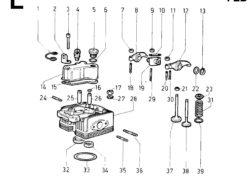 Ricambi Lombardini 7ld testa/ cappello bilanceri/ bilancieri/ valvole