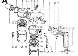 Ricambi Lombardini 10ld aspirazione e scarico