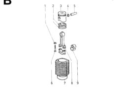 Ricambi Lombardini 10ld biella/ pistone/ cilindro